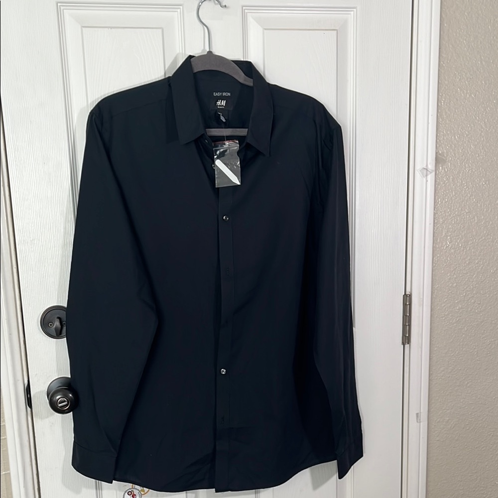 H&M Slim Fit Black Shirt